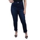 Calça Jeans Feminina Lado Avesso Mom Azul Escuro - L124047