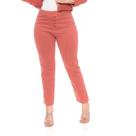 Calça Jeans Feminina Mom Cigarrete Cintura Alta Semi Baggy