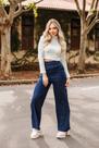 Calça jeans feminina pantalona