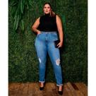 Calça Jeans Feminina Plus Size Cigarrete, Tam. 56