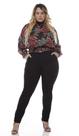 Calça Jeans Feminina Plus Size Cintura Alta Preta NãoDesbota
