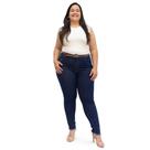 Calça Jeans Feminina, Plus Size, Skinny, Elastano, Com Cinto, Até 56