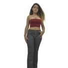 Calça Jeans Feminina Reta Cintura Média Azul Escuro