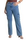 Calça Jeans Feminina Sawary Reta Cargo 279582