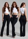 Calça Jeans Feminina Sawary Super Lipo Boca de Sino Boot Cut Flare Calça Jeans Feminina Sawary Super Lipo Boca de Sino Boot Cut Flare