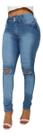 Calça Jeans Feminina Skinny Cintura Alta Levanta Bumbum