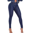 Calça Jeans Feminina Skinny Costura Aperente Lisa Dia a Dia