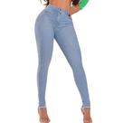 Calça Jeans Feminina Skinny Modeladora Barra Desfiada