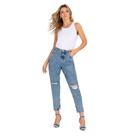 Calça Jeans Feminina Slouch Casual Destro