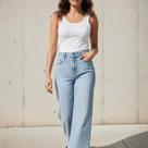 Calça Jeans Feminina Wide Leg Juliette Colcci Calça Jeans Feminina Wide Leg Juliette Colcci