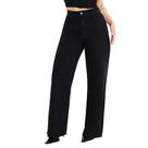 Calça Jeans Feminina Wide Leg Max Denim Preto