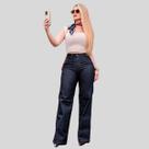 Calça Jeans Feminina Wide Leg Petit Mulheres Baixas Biotipo Jeans