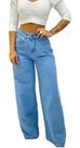 Calça Jeans Feminina Wide Leg Qualidade Premium