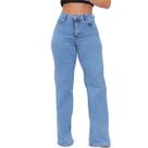 Calça Jeans Feminina Wide Leg Reta Pantalona Levanta Empina Bumbum Bolsos Trabalho Casual Calça Jeans Feminina Wide Leg Reta Pantalona Levanta Empina Bumbum Bolsos Trabalho Casual