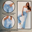 Calça Jeans Flare Feminina Premium Cintura Alta Ajuste Perfeito Alongadora Confortável -