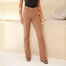 Calça Jeans Flare Sarja Barra Normal Feminina Revanche Petinesca