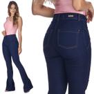 Calça Jeans HNO Flare Basic com Elastano Azul Escuro
