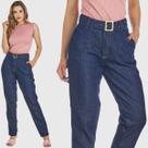Calça Jeans HNO Jeans Reta Classic c/ Cinto Azul Marinho Calça Jeans HNO Jeans Reta Classic c/ Cinto Azul Marinho