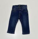 Calça Jeans Infantil King&Joe Azul Escuro Lavagem Moderna Bolsos Confortável Resistente Moda Kids Casual