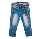 Calça Jeans Infantil Menina Poá