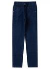 Calça Jeans Infantil Menino Azul Escuro Criança Moda Look