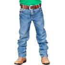 Calça Jeans Infantil Menino Bordado Verde Bill Way 000132