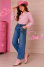 Calça Jeans Juvenil Country Luxo Bordada com Strass Cavalo 08 ao 16