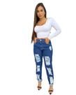 Calça Jeans Larga, Mom Boyfriend Rasgada Blogueira 23 Graus