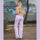 Calça jeans lilás