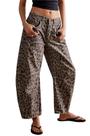 Calça Jeans Loveimgs Mid Rise Wide Leg Estampa Onça Tamanho S Calça Jeans Loveimgs Mid Rise Wide Leg Estampa Onça Tamanho S