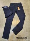 Calça jeans masculina azul escuro tamanho 38