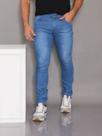 Calça jeans masculina azul pistolada suave