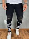 Calça Jeans Masculina Black Stylish Skull