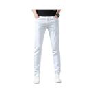 Calça Jeans Masculina Branca Slim Fit 98% Algodão Casual Moda Primavera Verão