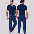 Calça Jeans Masculina Corte Reto Elastano Max Denim Casual