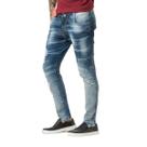 Calça Jeans Masculina Destroyed Estonada com Respingos Super Skinny Fit Zune Calça Jeans Masculina Destroyed Estonada com Respingos Super Skinny Fit Zune