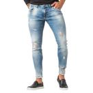 Calça Jeans Masculina Destroyed Estonada Super Skinny Fit Zune Calça Jeans Masculina Destroyed Estonada Super Skinny Fit Zune