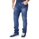 Calça Jeans Masculina Gangster Modelagem Reta Azul