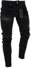 calça jeans masculina na cor preta tam 44 com detalhes de rasgo - vihmodas calça jeans masculina na cor preta tam 44 com detalhes de rasgo - vihmodas