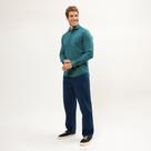 Calça Jeans Masculina Plus Size com Lycra USTop 453 Reta Confortável Azul Sem Lavagem do 52 ao 62