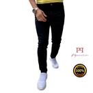 Calça Jeans Masculina Preta Skinny Com Elastano