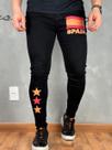 Calça Jeans Masculina Preta Super Skinny Spanha