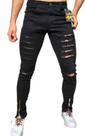 Calça jeans masculina preta Tam 36
