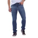 Calça Jeans Masculina Skinny Com Puídos Em Algodão Premium
