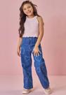 Calça Jeans Menina Boca Larga Coração Kukiê