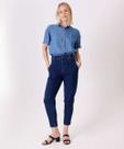 Calça Jeans Mom Feminina Bolsos Sawary-78069