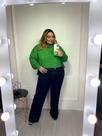 Calça Jeans Pantalona