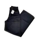 Calça Jeans Pantalona Preta Feminina