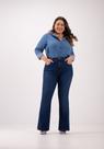 Calça Jeans Plus Size Flare Chapa Barriga Lunender 0079J Calça Jeans Plus Size Flare Chapa Barriga Lunender 0079J