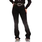Calça Jeans Preta All Shine Brilhos Strass Prata Moda Country Cintura Alta Texas Ranch Loja Oficial